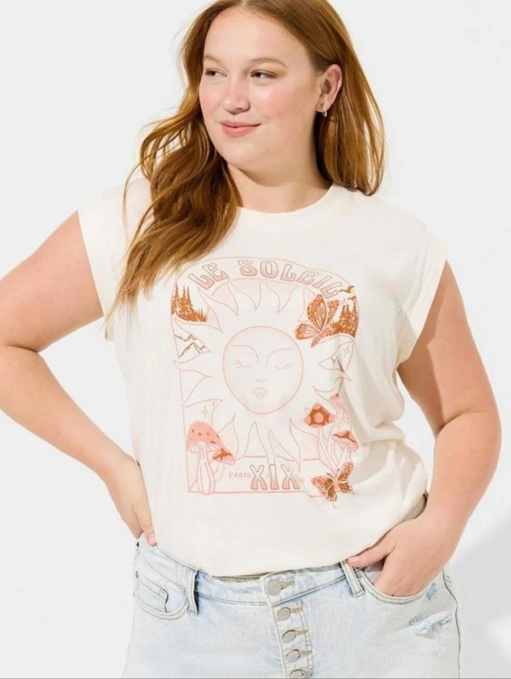 Torrid Le Soleil Sleeveless Cream Top - New